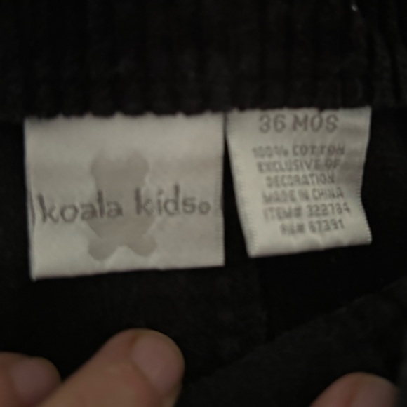 Koala kids black corduroy overalls 36 months - Picture 5 of 6